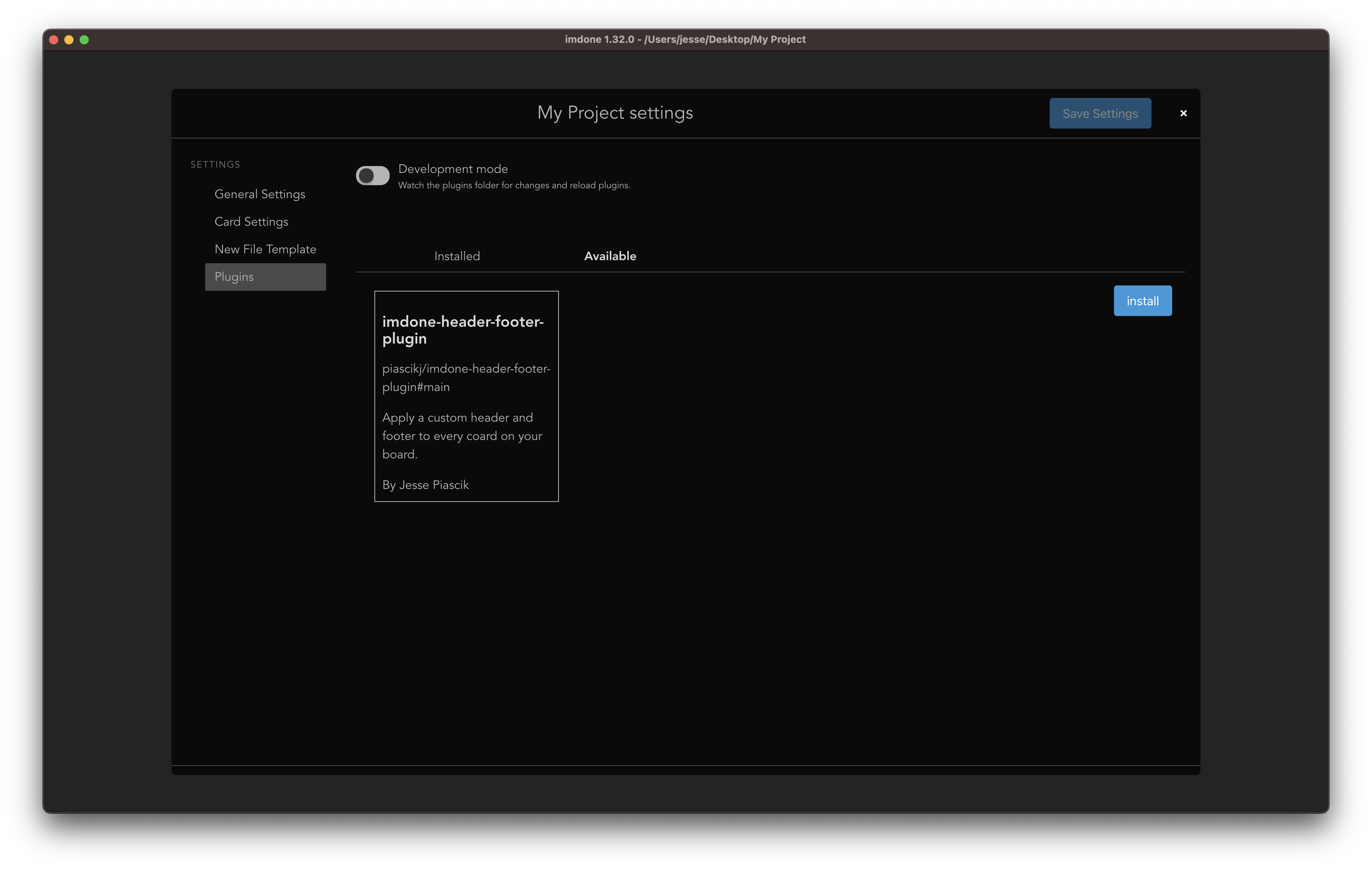 Available Plugins