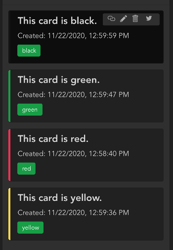 Card colors