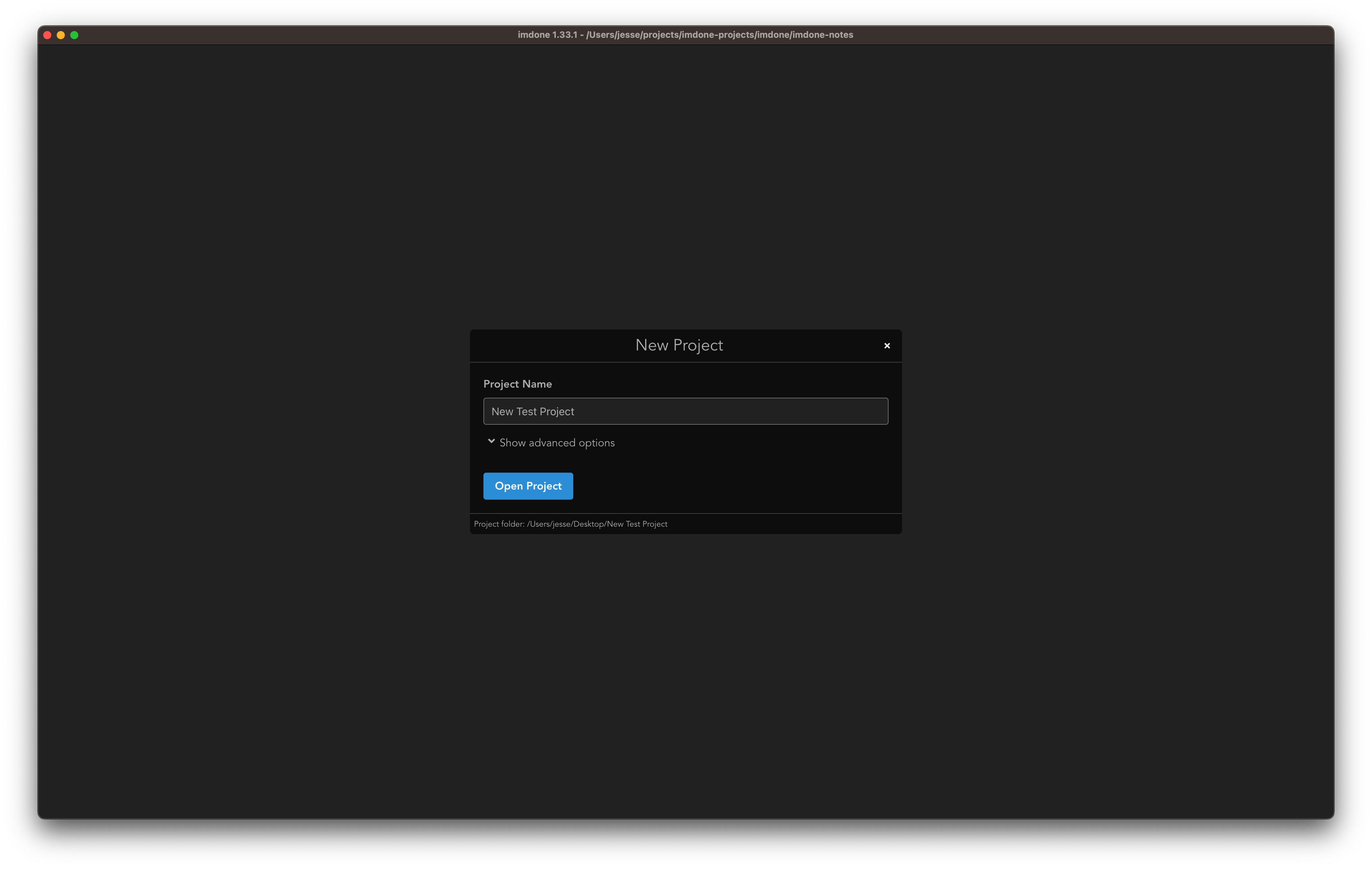 New Project Options